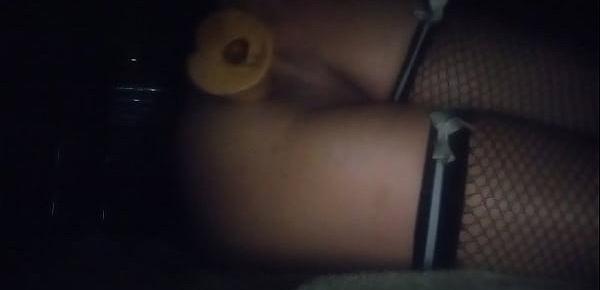  Dildo play after creampie